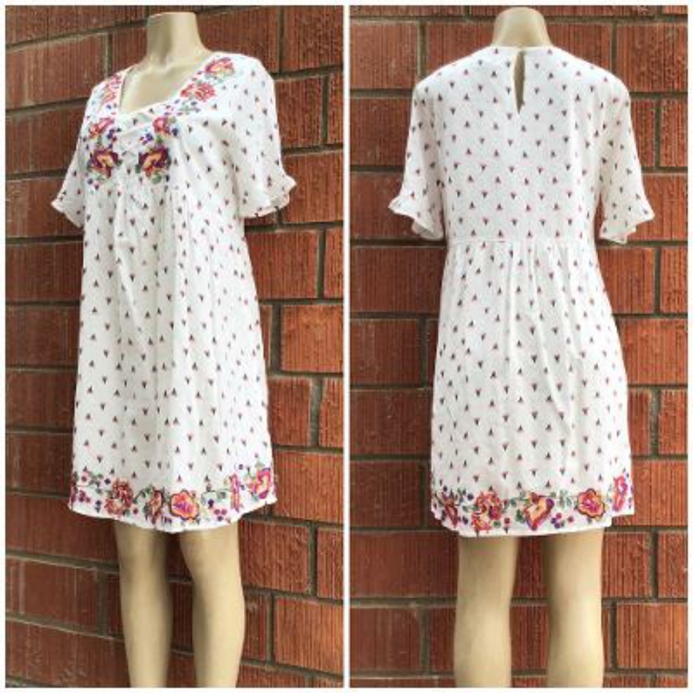 SKIES ARE BLUE Stitch Fix Boho Embroidered Dress